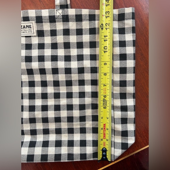 Sézane Checkered Tote Bag - Picture 6 of 9
